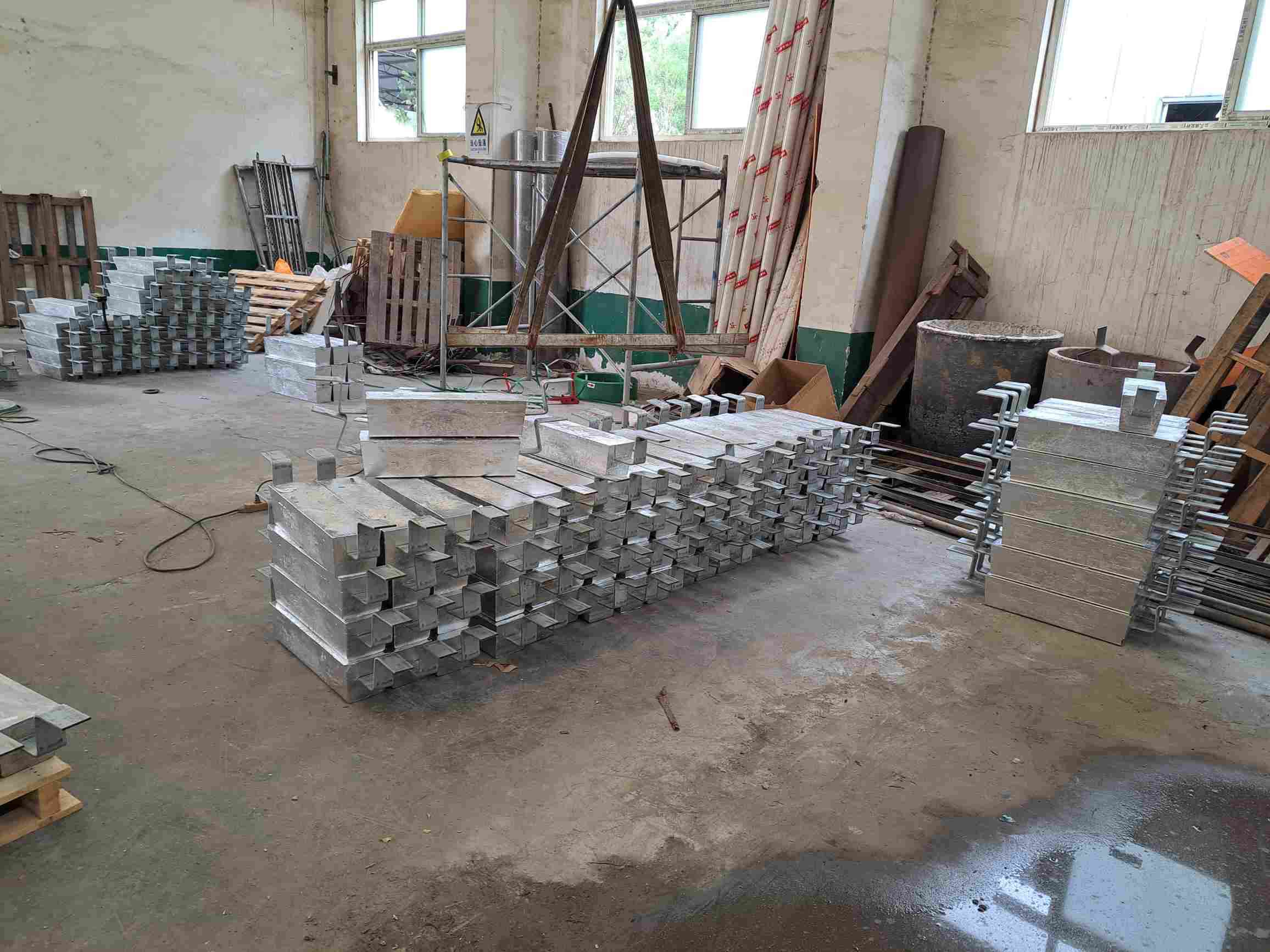 海洋儲罐用支架鋁陽極 扁鐵平貼式鋁陽極 導管架陰極保護用鋁陽極