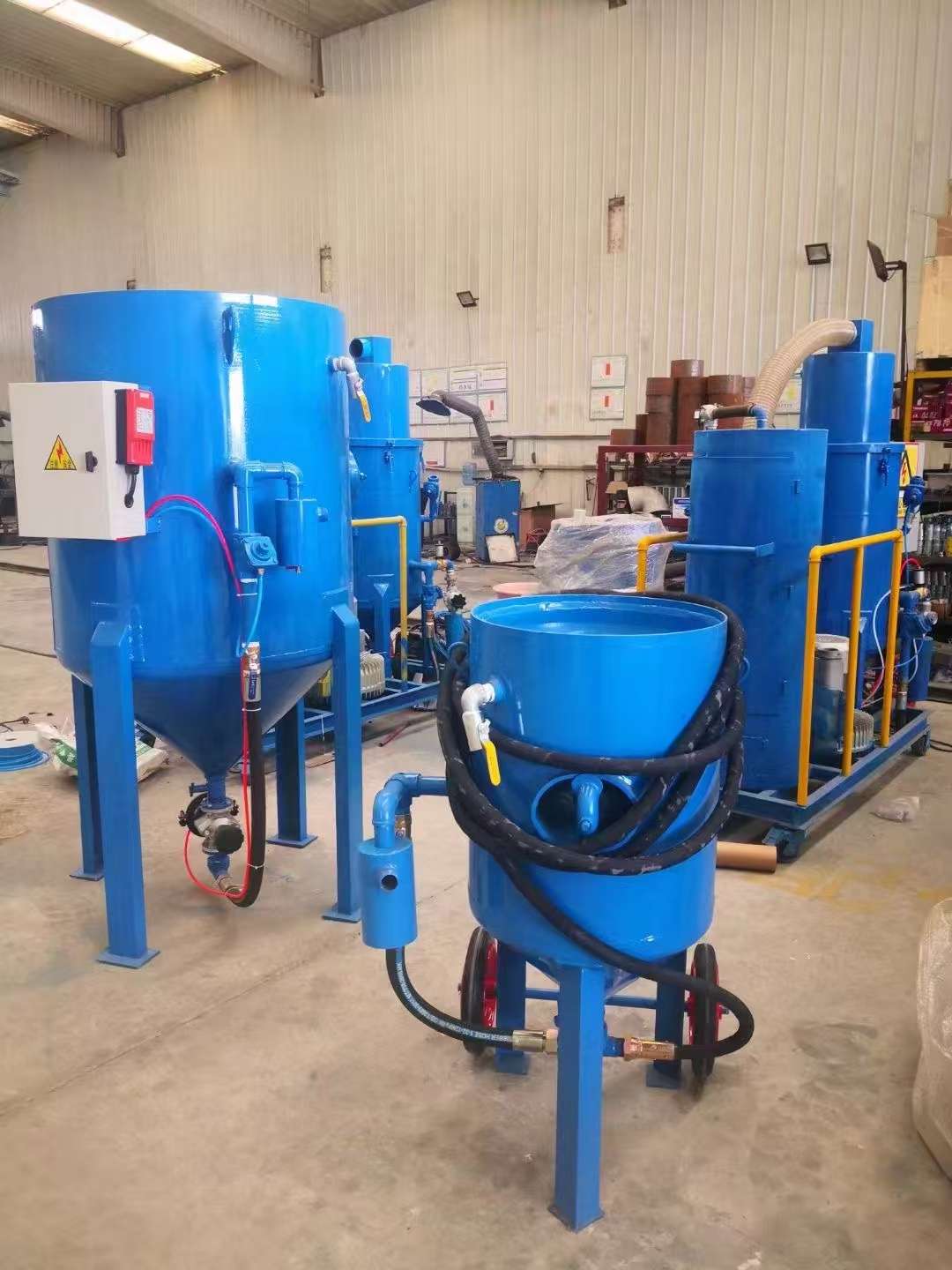 吳橋防腐噴砂機械氣控雙槍噴砂機